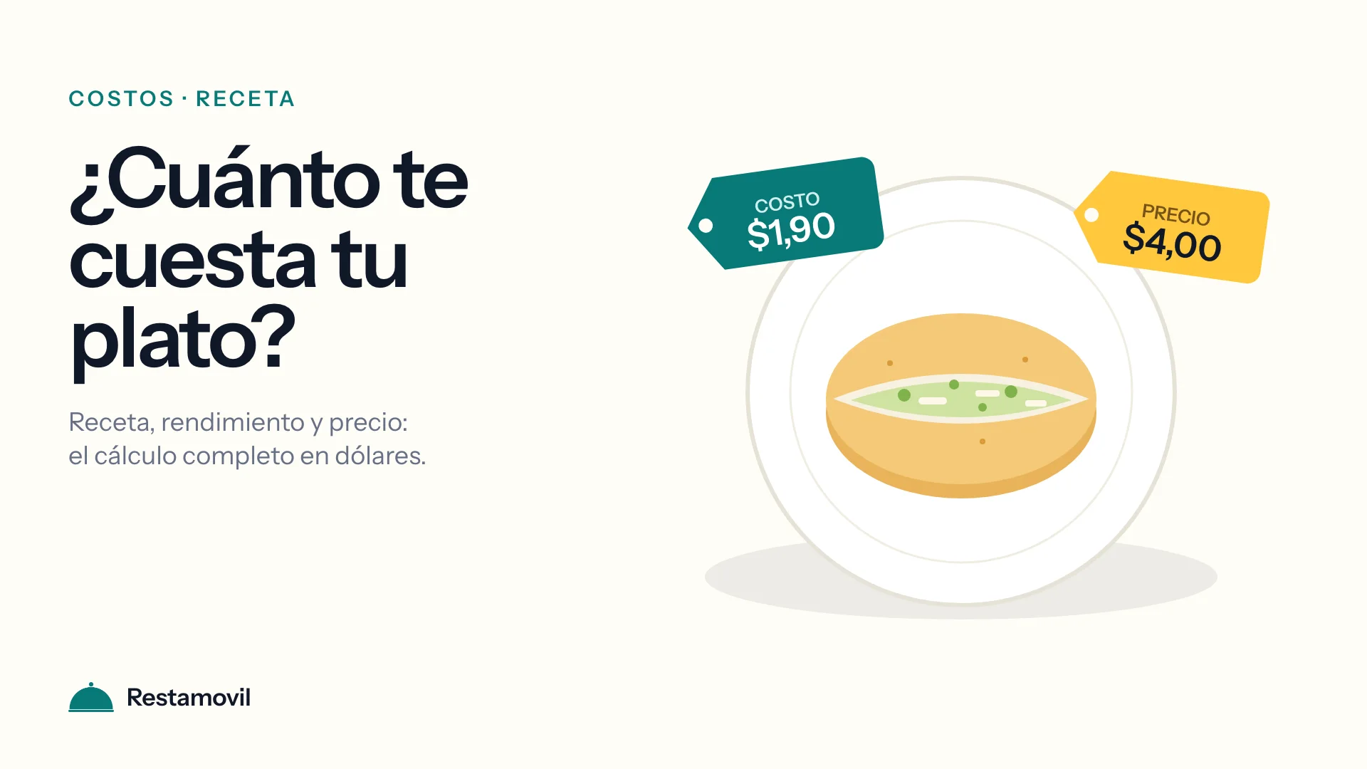 Cómo calcular el costo de un plato en tu restaurante (con ejemplo en dólares)