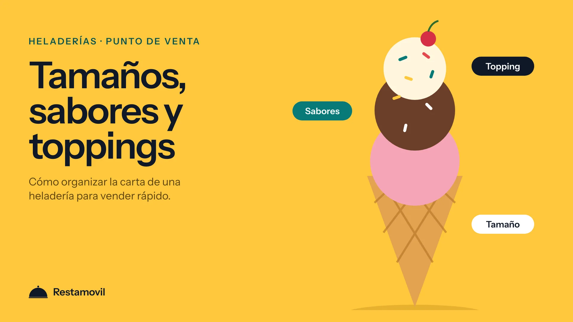 Sistema para heladerías: cómo vender por tamaños, sabores y toppings sin errores